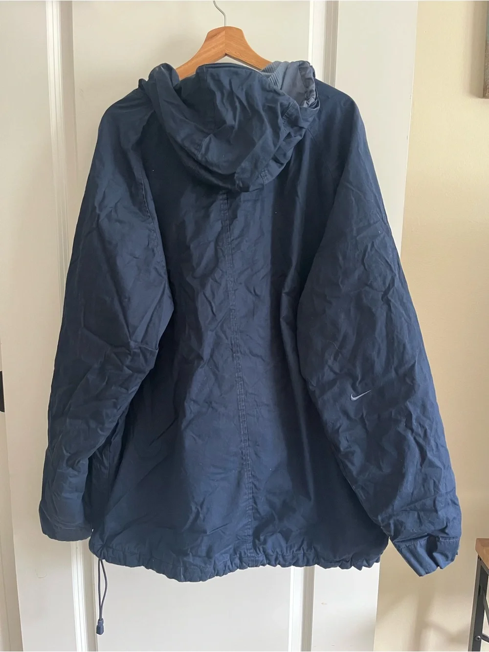 Vintage Nike Half Zip Pullover Windbreaker Jacket in navy blue, men’s size XL